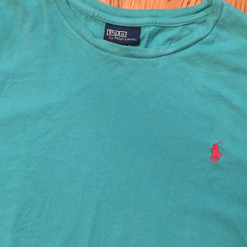 Short sleeve polo t shirt.